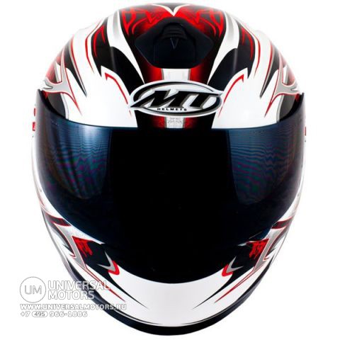 Шлем МТ THUNDER ROADSTER White Red  (14459357701418)