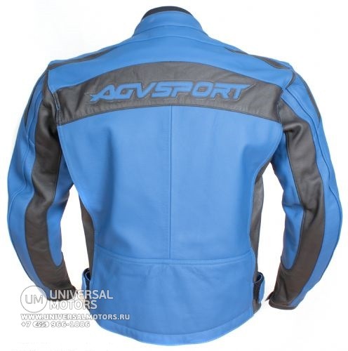 Куртка AGVSPORT  кожаная Topanga синяя (14664374817262)