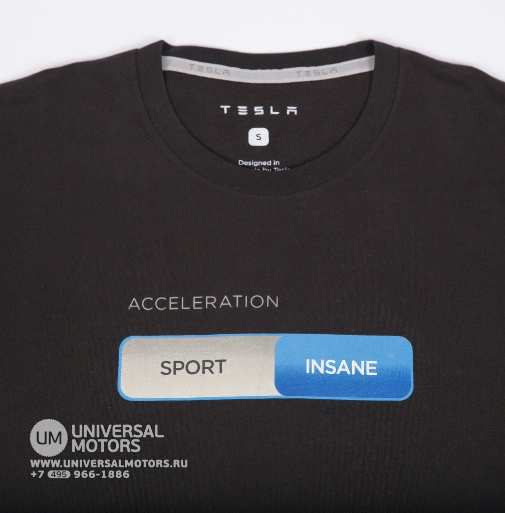 Футболка Tesla Men's Insane Mode T-Shirt (14884413319298)