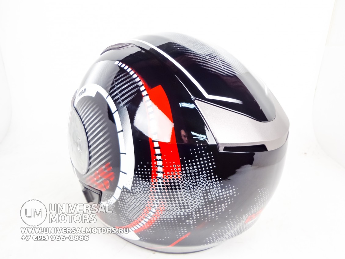 Шлем IXS интеграл HX 1000 THON чёрно-красно-серебристый (14969192408984)