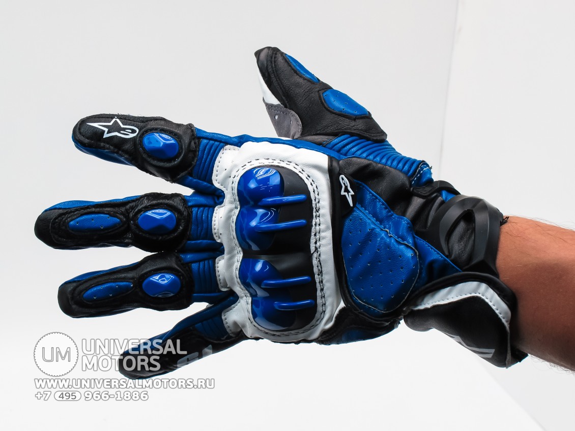 Перчатки AlpineStars S1 Black/Blue r (156380585904)