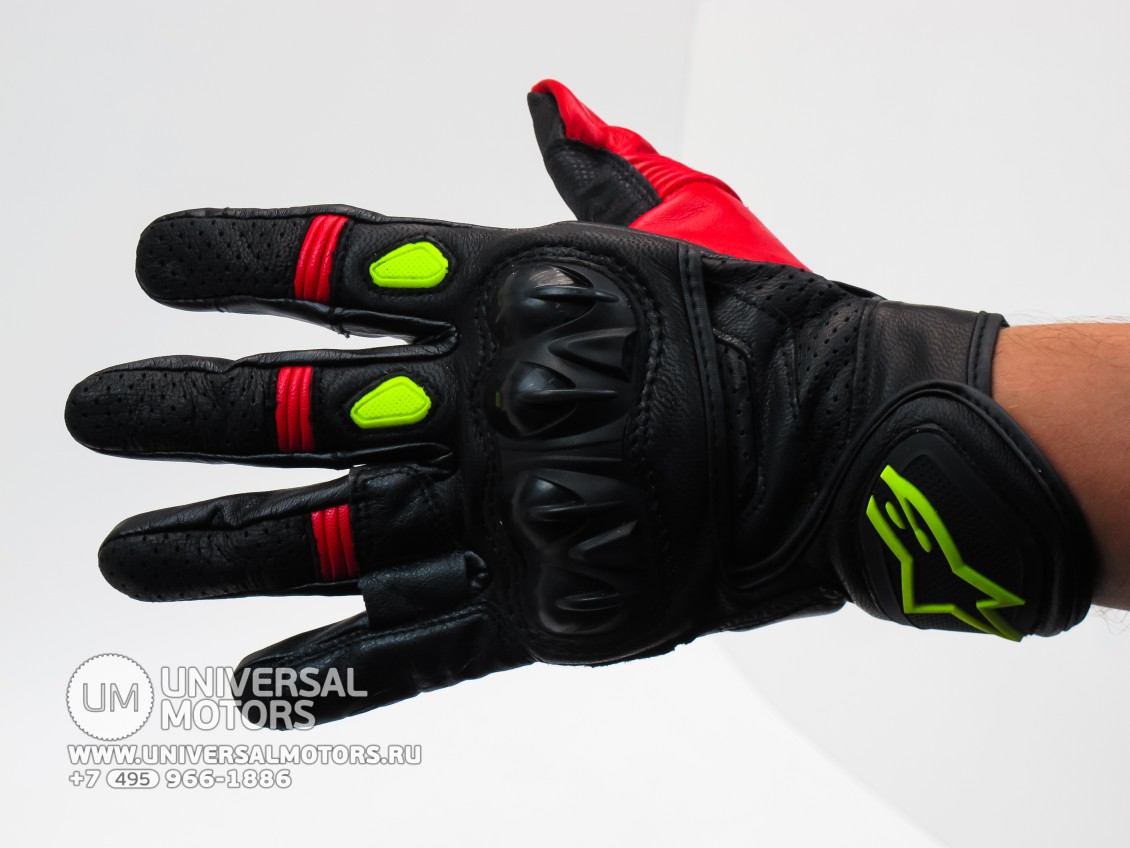 Перчатки Alpine Stars Gloves 10 Black/Red/Neon (15642043823466)