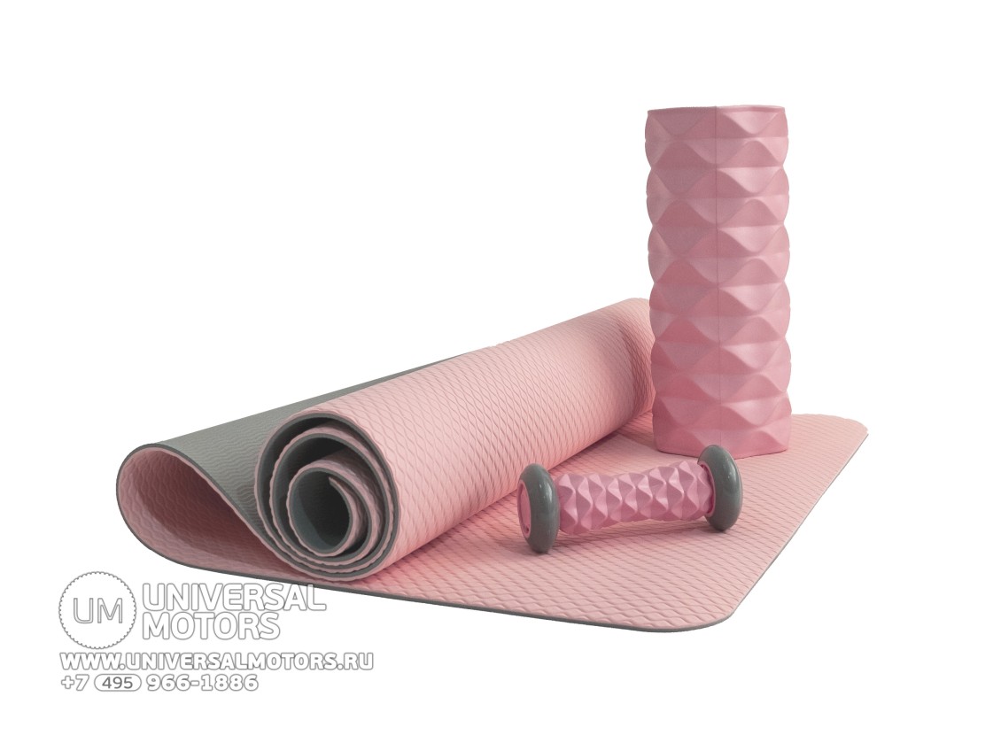Коврик для йоги Ironmaster 6 мм TPE розовый (15750173894813)