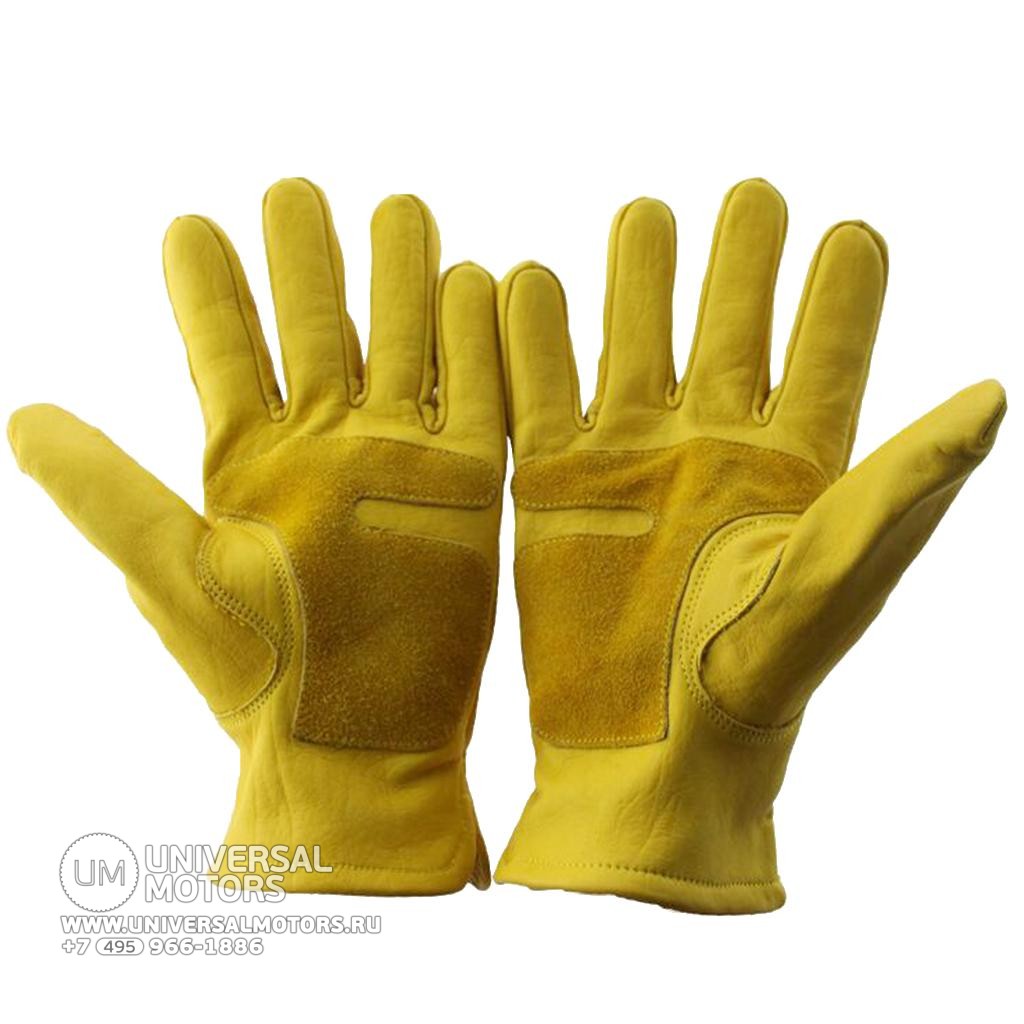Перчатки кожаные Yellow (16351699336421)