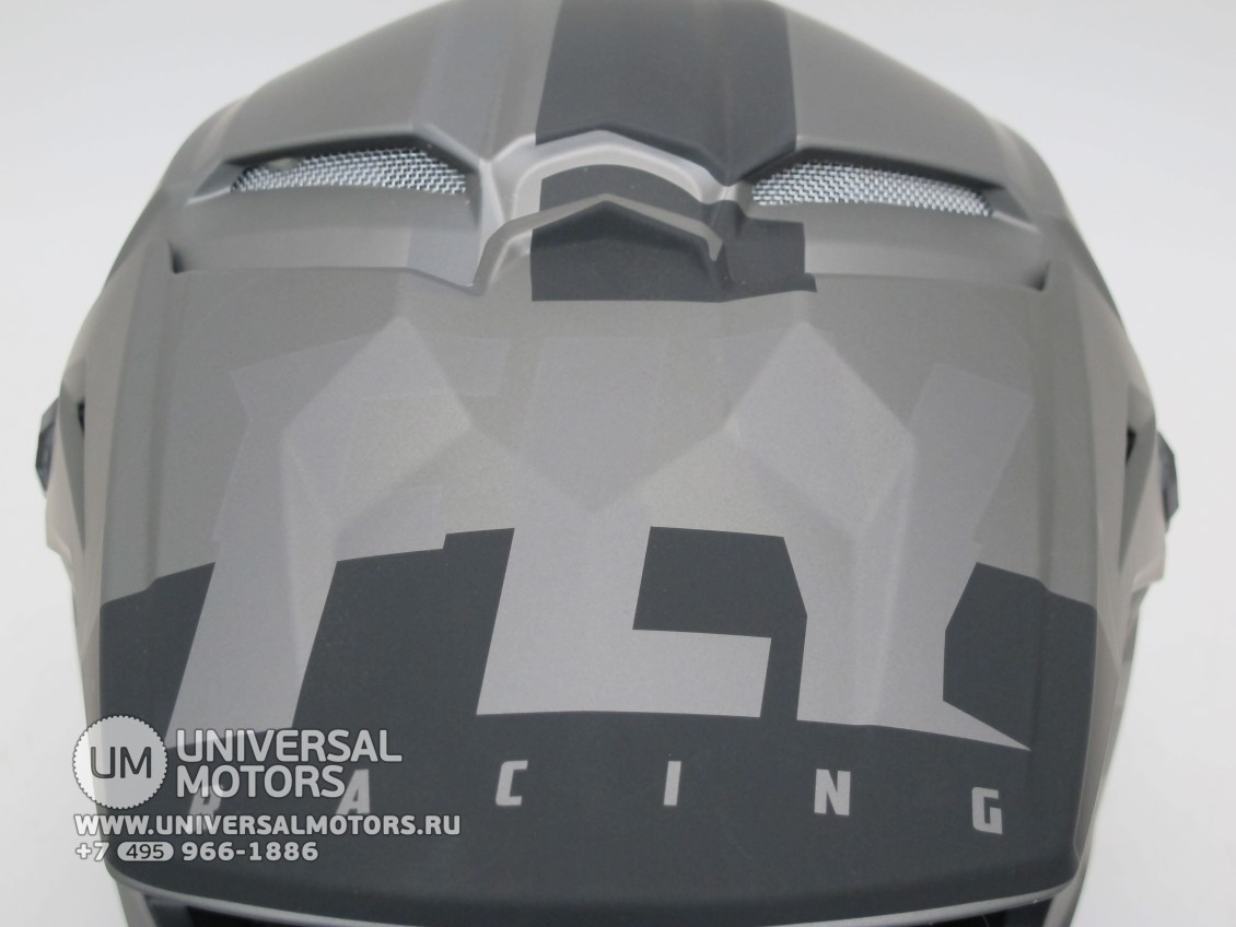 Шлем (кроссовый) FLY RACING KINETIC THRIVE серый/черный матовый (16081329170727)