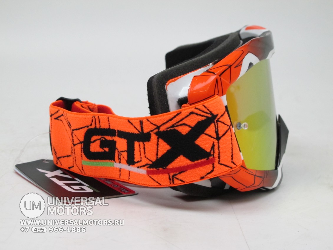 Очки Мотокросс GTX 5018 оранжевые (16088128642365)