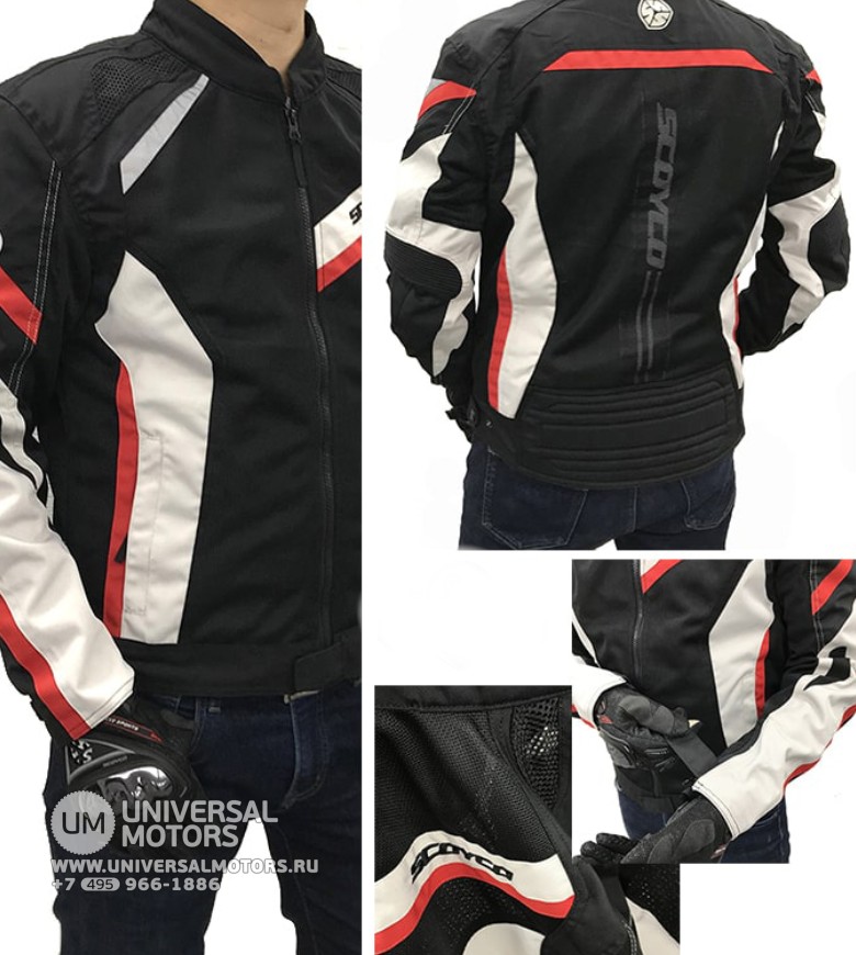 Куртка SCOYCO JK100, цвет серый/черный/красный (16352380039235)
