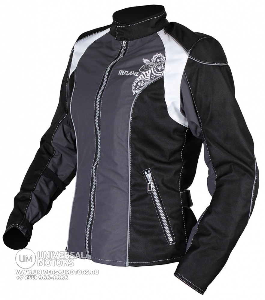 Куртка женская INFLAME ECSTASY текстиль, цвет серо-черный (16185631120043)