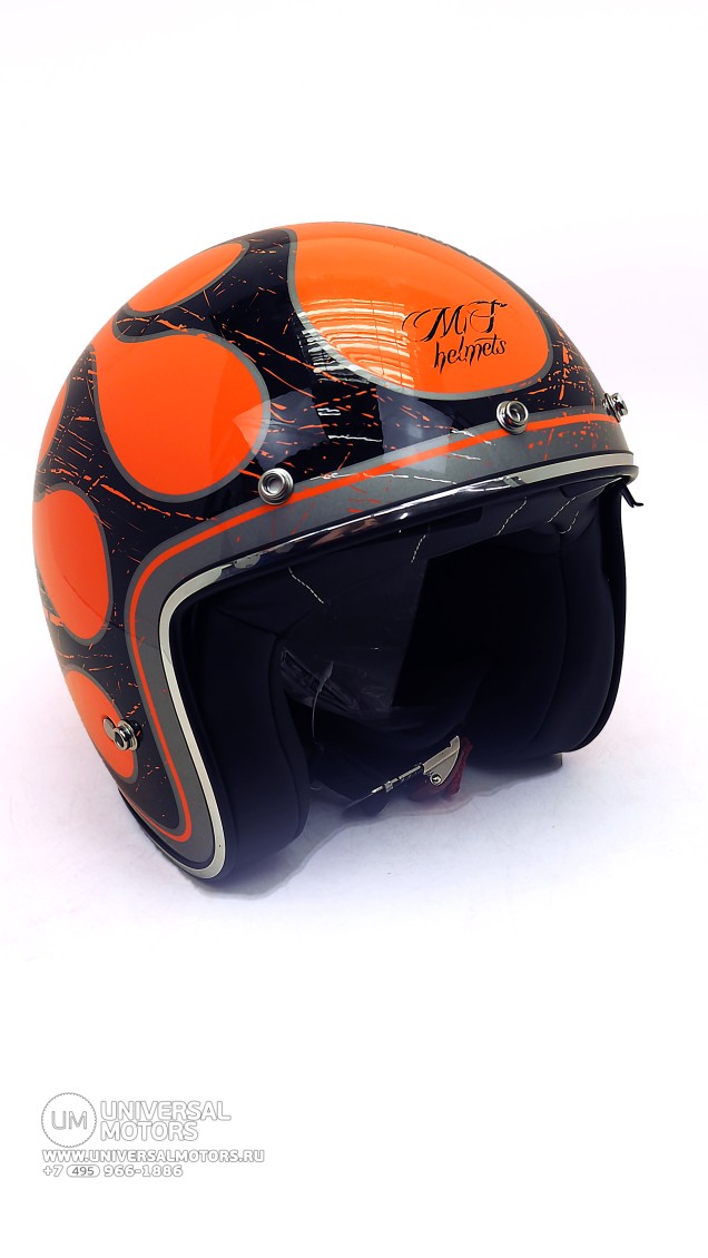 Шлем MT Le Mans SV Flaming Gloss Pearl Fluor orange/black (16295592403462)