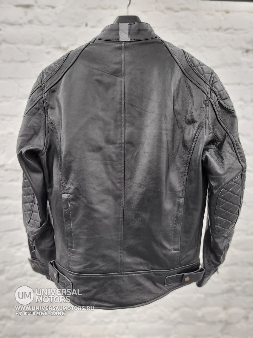 Куртка мужская кожаная FianRo Black FSH-001 (16326692346909)