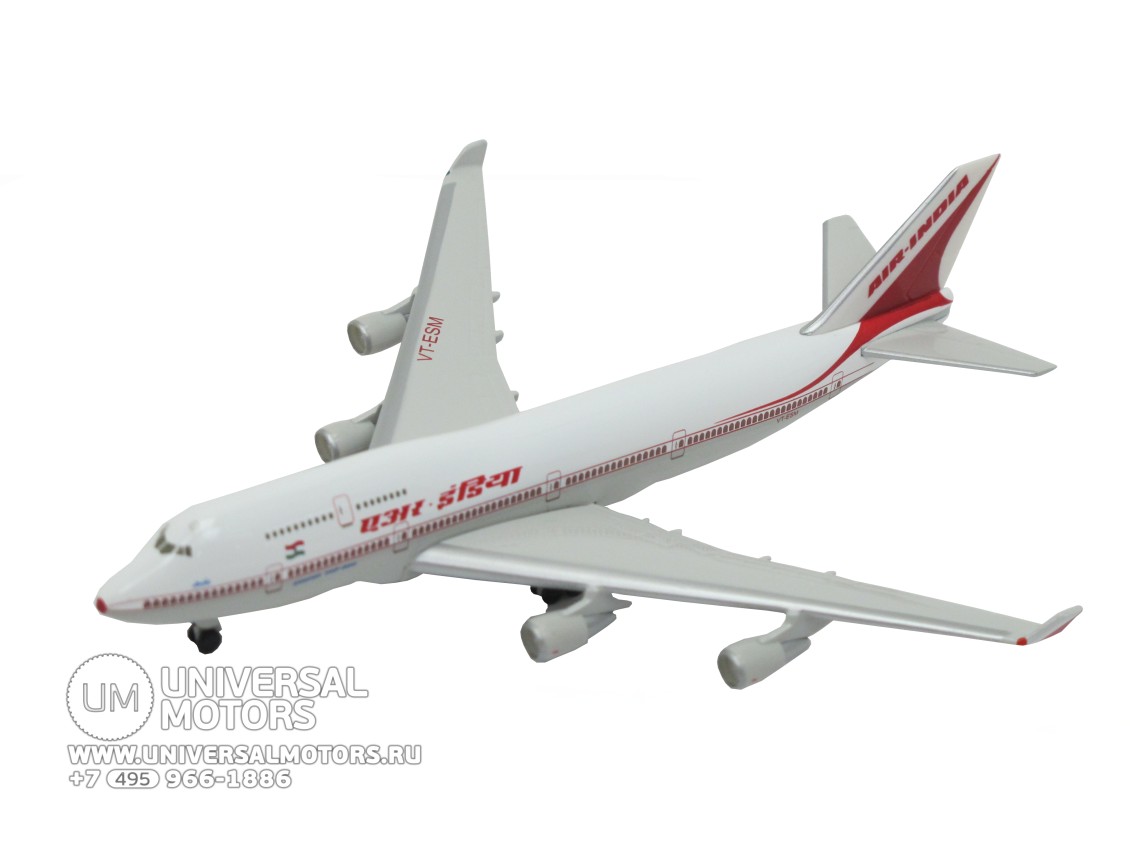 Модель самолёта Herpa Air-India Boeing 747-400 (16346550734413)