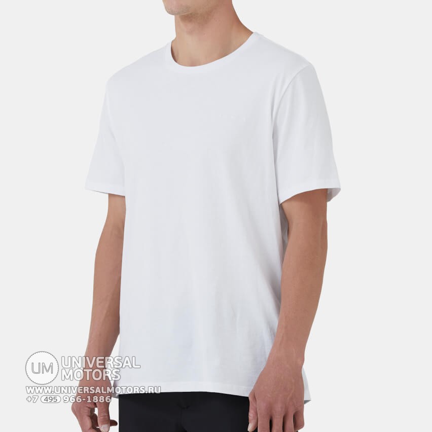 Мужская футболка с вышитой надписью Tesla белая (15325219462625)