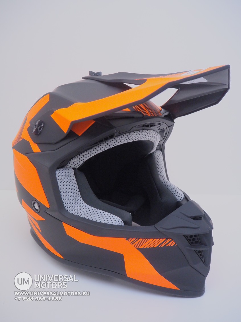 Шлем кроссовый GTX 633 #5 BLACK/FLUO ORANGE (16515914194712)