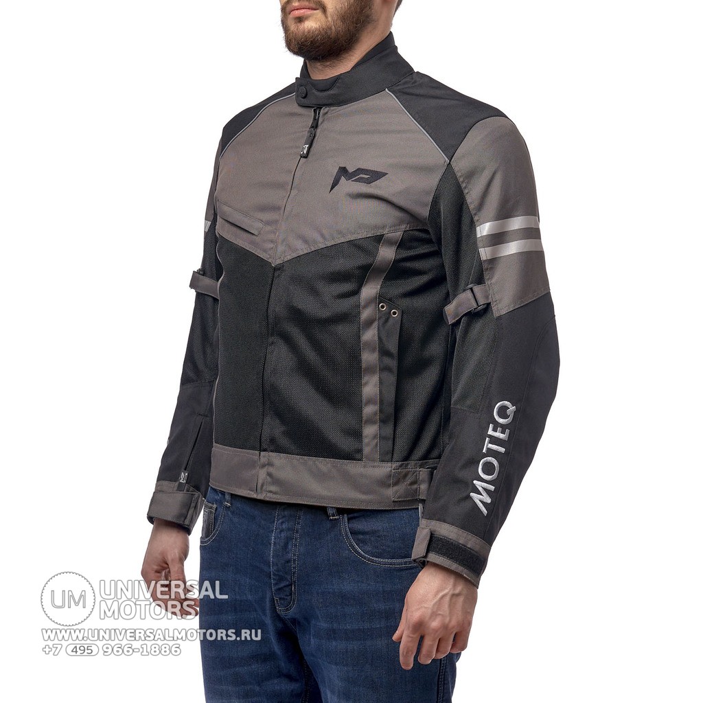 Куртка мужская текстильная MOTEQ AIRFLOW чёрная/серая (16561794590762)