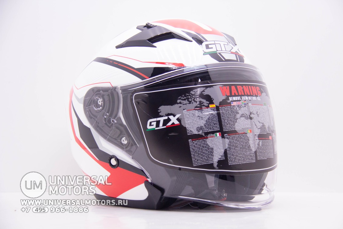 Шлем открытый GTX 278 #3 WHITE/RED BLACK (165943030499)