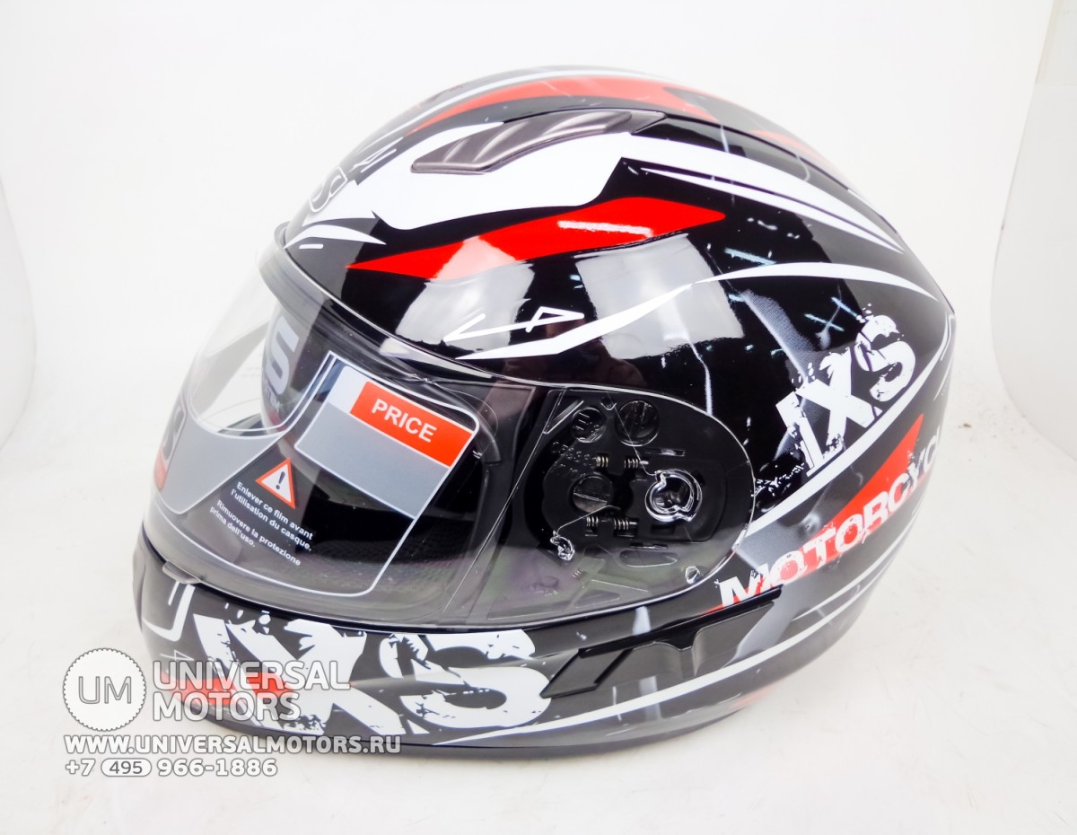 Мото шлем IXS интеграл HX 1000 STRIKE черно-бело-красный новые купить в  Москве, цены, продажа, интернет-магазин