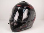 Шлем RSV Racer Flair, чёрно-серебряно-красный (Flair Black)