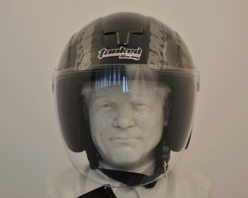 Шлем открытый TANKED T-527 (скутер легкий, с визором)