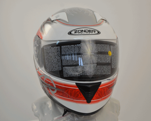 Шлем интеграл ZONDER-810 A White/J9 Red