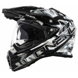 Шлем ONEAL Sierra Adventure Helmet SNIPER чёрно-белый