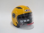 Шлем Ataki (открытый со стеклом) OF512 Solid желтый глянцевый