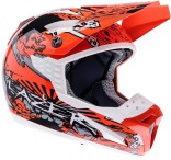 Шлем (кросс) LAZER SMX Dirty оранжево-белый