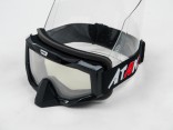 Очки мотокросс/снегоход (двойное стекло) ATAKI HB-811 черные глянцевые