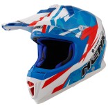 Шлем мото NENKI 316 white/blue/red