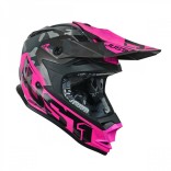 Шлем (кроссовый) JUST1 J32 YOUTH SWAT Hi-Vis розовый/черный глянцевый