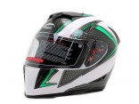 Шлем COBRA интеграл JK311 белый/чёрный/зелёный