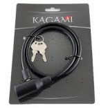 Замок-трос с комплектом ключей KAGAMI, 8mmx61см., черный - 308/1 MID