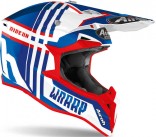 Шлем AIROH WRAAP BROKEN Youth BLUE/RED GLOSS
