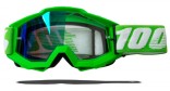 Очки мотокросс 100% green frame