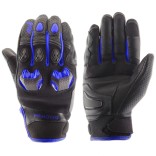 Перчатки MOTEQ Stinger, 4 клапана вентиляции, мужские, чёрные/синие