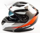 Шлем модуляр GTX 550 #1 BLACK/WHITE RED GREY