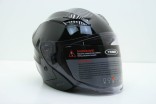 Шлем мотоциклетный Yema YM-627 визор+выдвижной тон.визор Черный Проз. визор