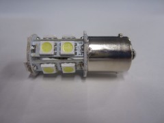 Лампа светодиодная (13 диодов) LED цоколь 1156, S25-SMD5050 1-конт ,белая, стоп,габариты ,зад. ход