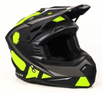 Шлем (кроссовый) Ataki MX801 Strike Hi-Vis жёлтый/чёрный матовый
