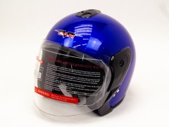 Шлем Vcan Max 617 deep blue (открытый со стеклом)