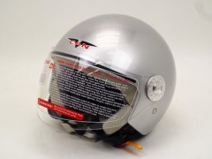 Шлем Vcan 522 открытый с козырьком silver