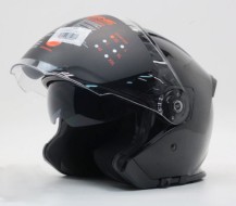 Шлем (открытый со стеклом) Origine Palio Solid черный глянцевый