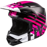 Шлем детский (кроссовый) FLY RACING KINETIC STRAIGHT EDGE розовый/черный/белый