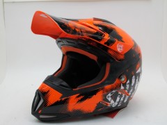 Шлем кросс SHIRO MX-305 SILS black/orange