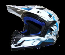 Детский кроссовый шлем ATAKI SC-15 Rift White Gloss/Blue