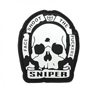Шеврон Face shoot the fuckers sniper (Чёрный)