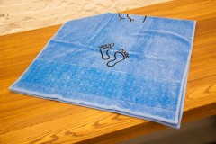 Подарочное мужское полотенце 70/140 синее