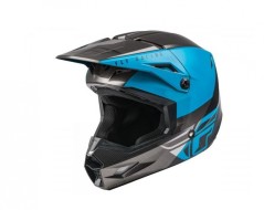 Шлем кроссовый FLY RACING KINETIC Straight Edge синий/серый/черный