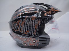 Шлем Cobra открытый со стеклом JK521 Black-Red