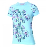 Женская футболка BRUBECK с коротким рукавом Running Air светло-синяя