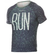 Мужская футболка BRUBECK с коротким рукавом для бега Running Air зелёный